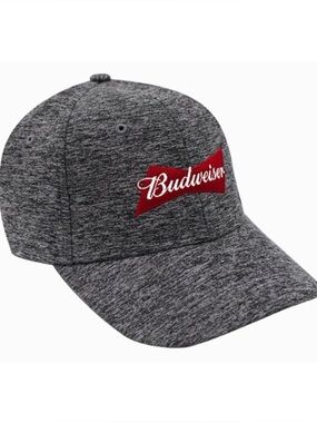 Budweiser Heather Grey Embroidered Logo Baseball Cap